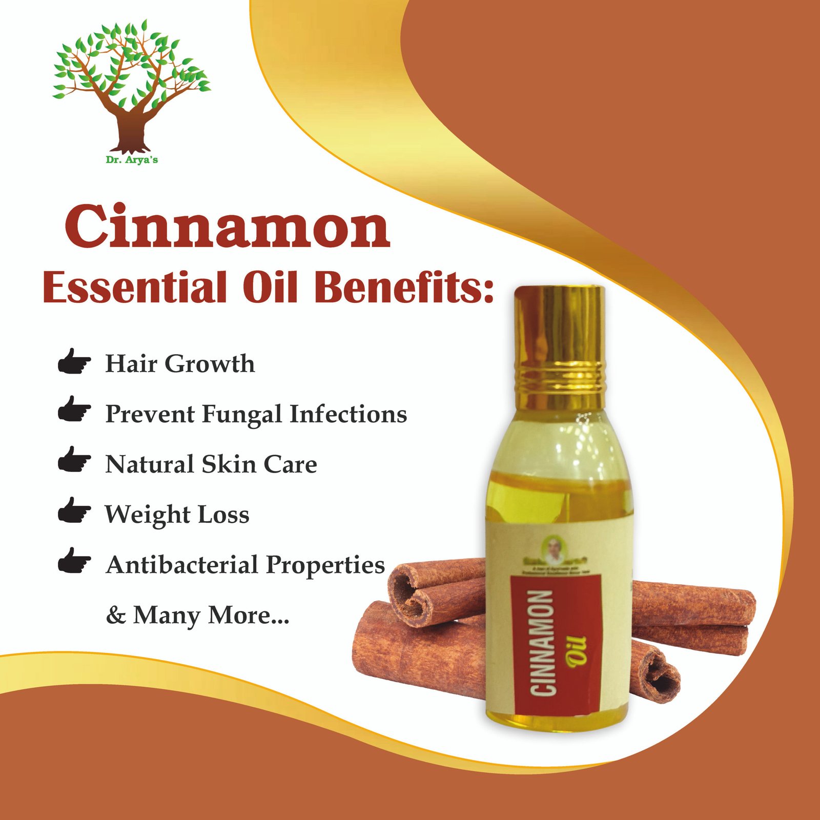Cinnamon Bark Essential Oil 100% Pure, Natural Skin Care